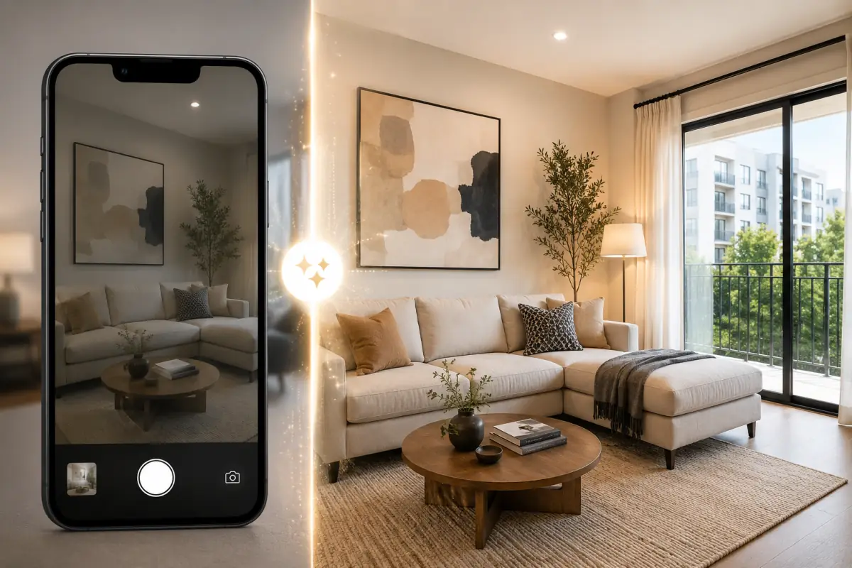 AI Image Enhancement interior design